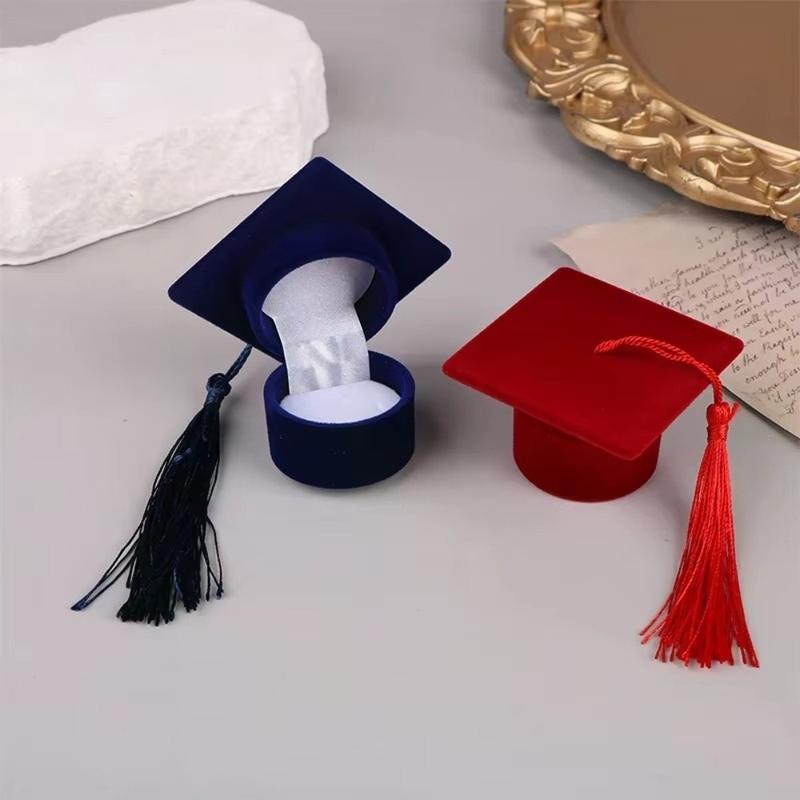 Phụ Kiện Nhỏ Lót nhung Hộp đựng trang sức mũ tốt nghiệp Nhiều màu sắc Đồ trang…