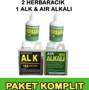 Paket komplit 2 Herbaracik dan 1 ALK & Air Alkali, di formulasikan untuk ayam sehat, serta dapat membuat ayam terjaga dari segala macam penyakit (PK)