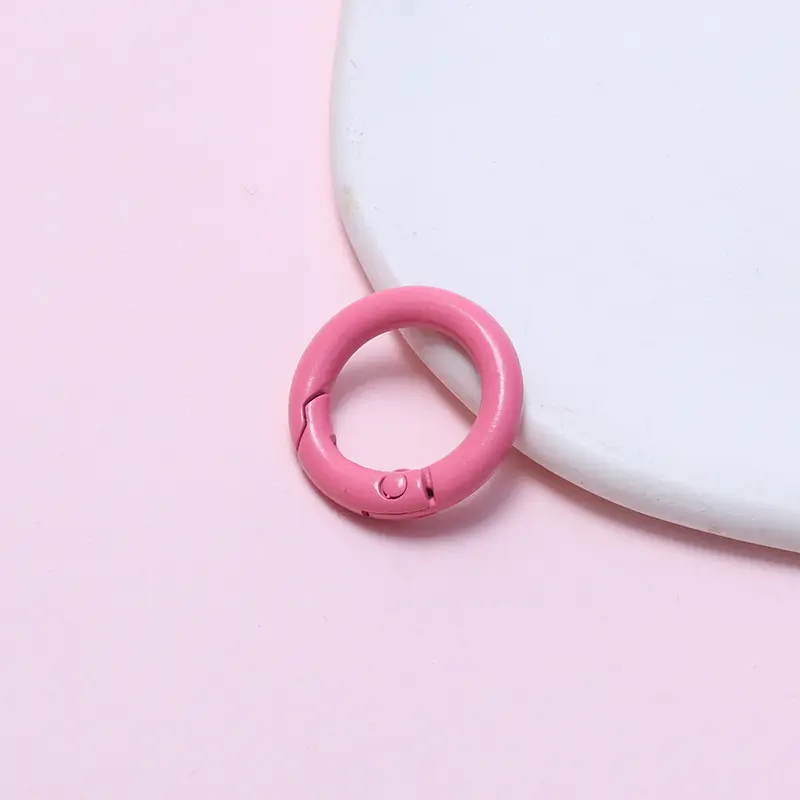Dây Chuyền Chìa Khóa Móc Cài Tròn, Kích Thước 20MM, Chất Liệu Vecni Nướng Bánh, Mặt Dây Chuyền Cho Móc Chìa Khóa, 1 Chiếc 8