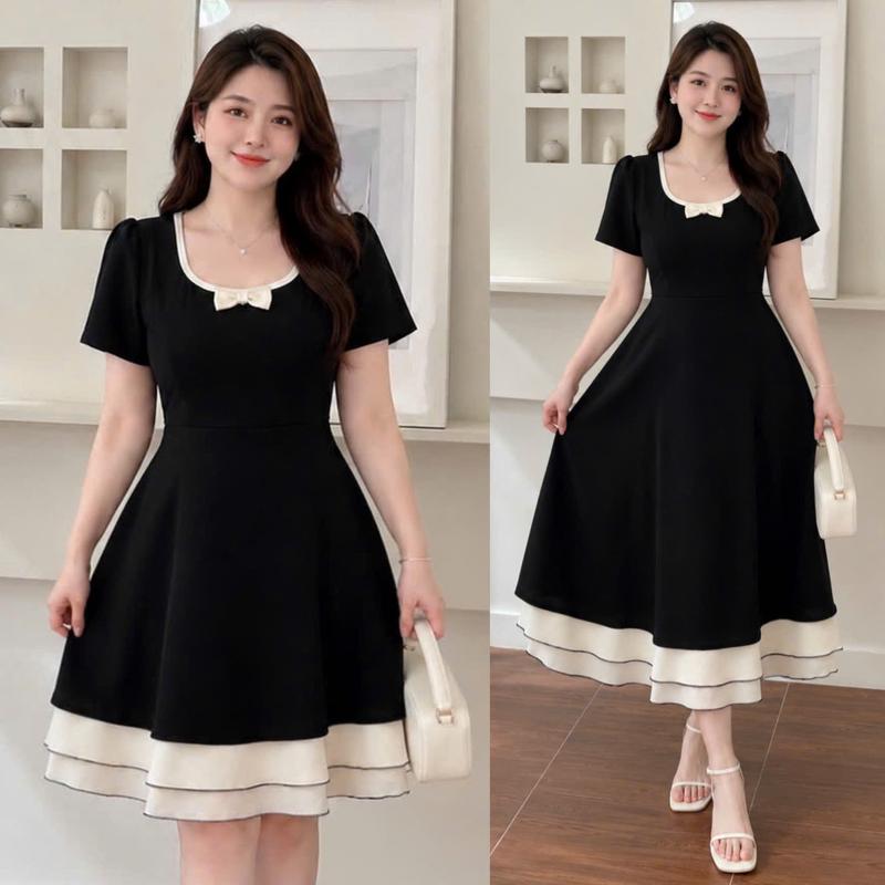 Đầm Thiết Kế Nữ Bigsize Nhẹ Nhàng Đầm Nữ Đơn Giản Đính Nơ Xinh Xắn Phù Hợp Đi Làm Đi Tiệc Cho Nữ Chuppy (58-92Kg)- A692 A693