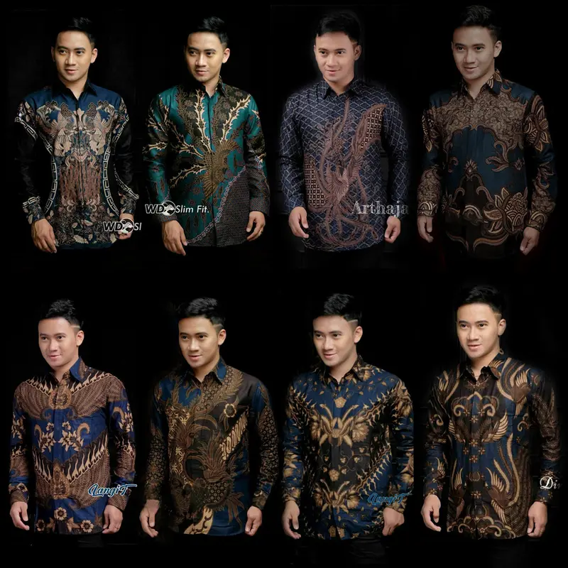 Baju batik pria lengan panjang modern - Kemeja batik pria lengan panjang - Batik pria 0