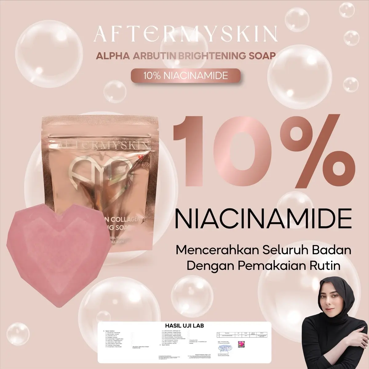 【Ready Siap Kirim 】 1 PCS Sabun AFTERMYSKIN 10% Niacinamide Mencerahkan