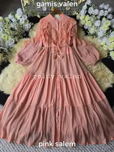 KenjiCollection Gamis Valen Goldy Premium Import BKK GAMIS Muslim remaja kekinian Trendy