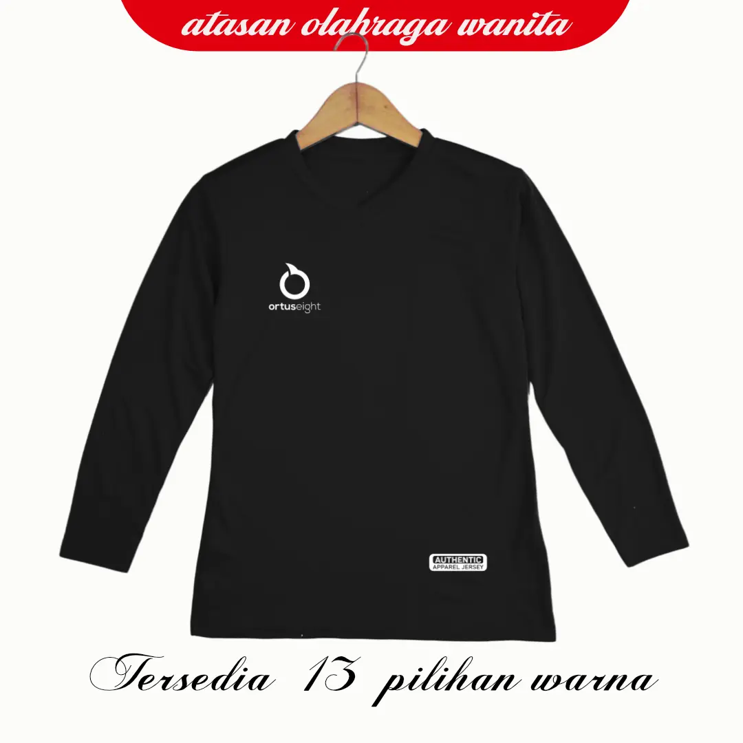 Baju Olahraga Atasan Wanita Lengan Panjang Kaos Jersey Dry Fit Running Zumba Lari Yoga Senam Fitness Volly Futsal Sport dll..