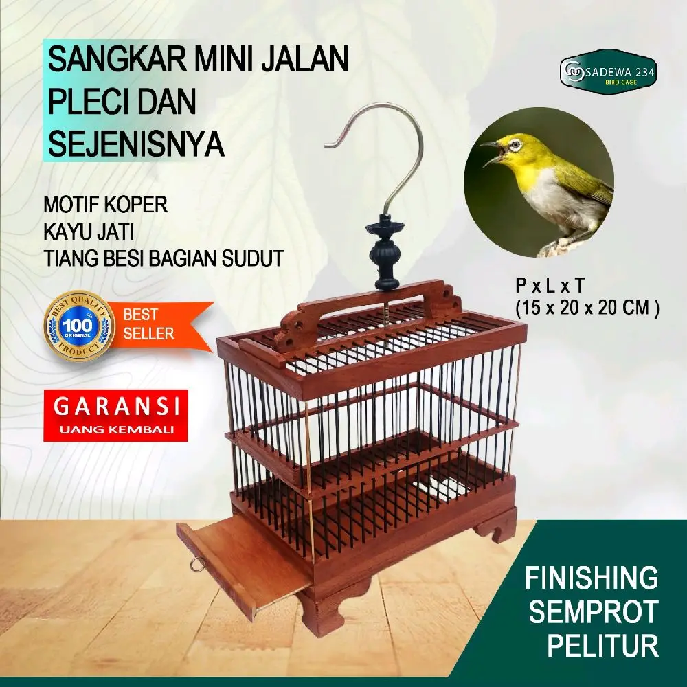 Sangkar koper mini pleci Kolibri sangkar jalan