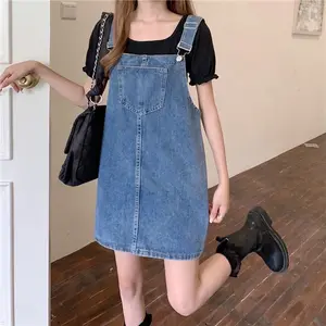 Overall Rok Wanita Bahan Denim Jeans