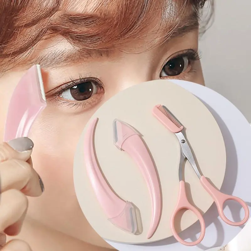 Với chải lông mày Clipper PP Xử lý Thẩm mỹ Cutler Trang điểm Cut lông mày Cut Hình dạng mặt trăng cong 6