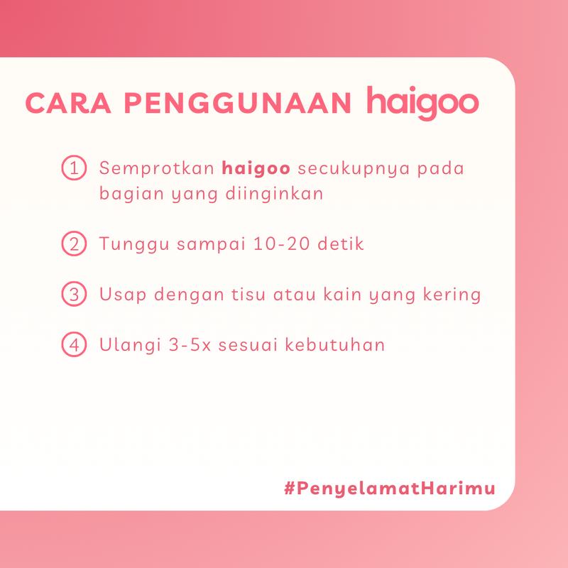 Paket Bundle: Haigoo Penghilang Noda Haid Instan Pembersih Noda Haid 30+60 Ml Traveling Size 4