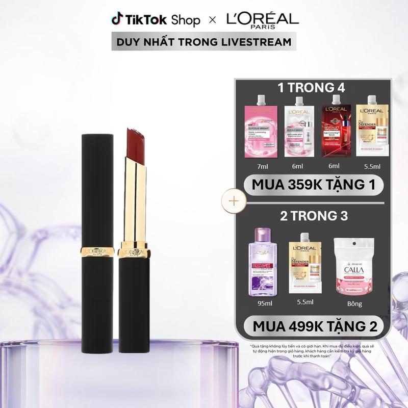 SON LÌ 16H, MỊN MỜ CHUẨN MÀU, MÔI MỀM CĂNG MƯỚT L’OREAL PARIS COLOR RICHE INTENSE VOLUME MATTE 2G - 666