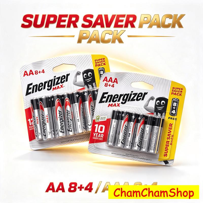 Pin Kiềm Energizer Max E91/E92 BP8+4 – 12 Viên – AA/AAA