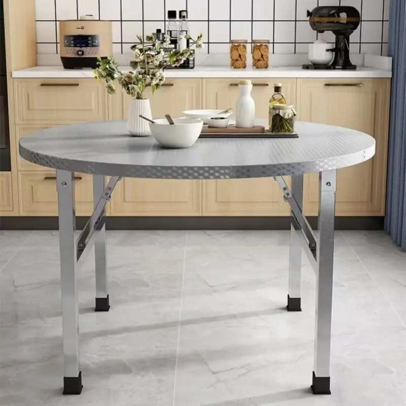 Free Installation Folding Dinning Round Coffee Table - 80*60cm