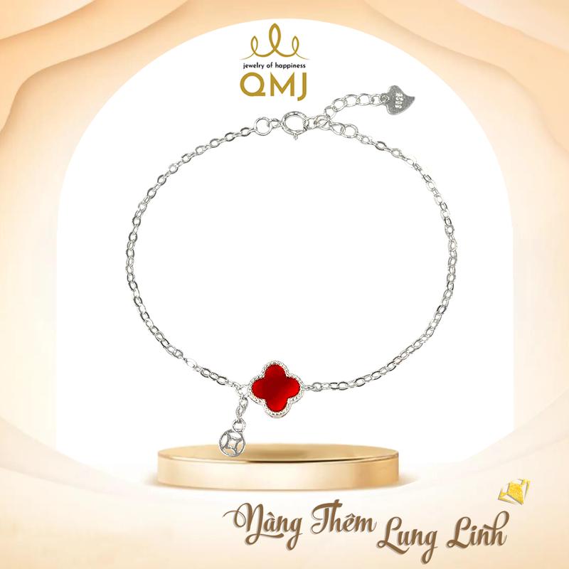 QMJ STORE - Q305 LẮC TAY CỎ MAY MẮN CHARM KIM TIỀN TÀI LỘC thời trang phụ kiện trang sức bạc 925 cao cấp