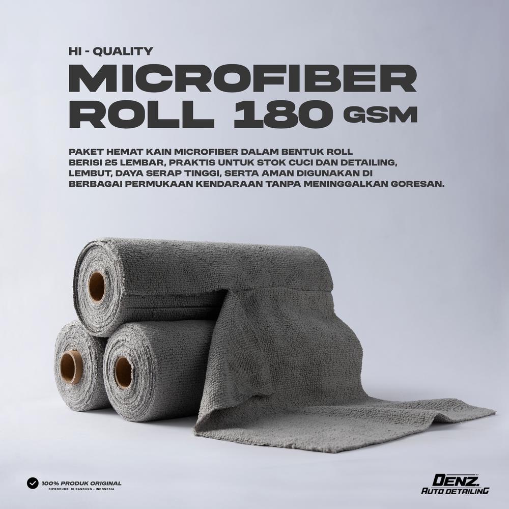 MICROFIBER ROLL ISI 25PCS 25x25CM - DENZ AUTO DETAILING