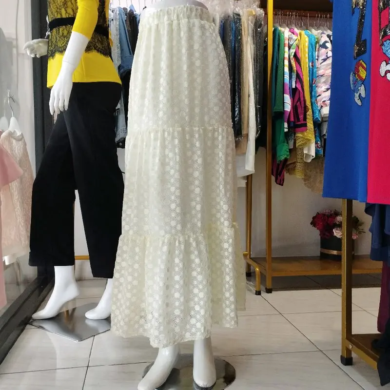 rok panjang DEWASA  bahan burkat 4 varian warna 0