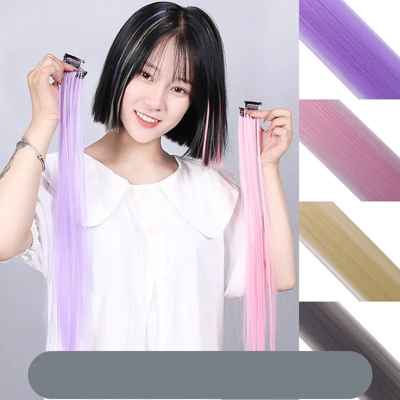 [UNI] Wig Jepit Rambut Palsu Lurus Untuk Harian / Pesta 1