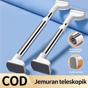 Batang Tirai Fleksibel Tiang Serbaguna Kamar Tiang Fleksibel Stainless Steel