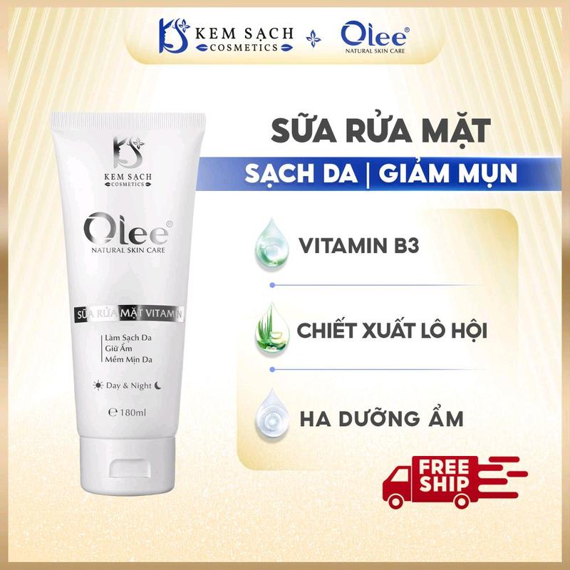1 sữa rửa mặt olee Vitamin màu trắng Skincare Nữ Women Dưỡng Ẩm Da Làm Đẹp Da tất cả các loại da
