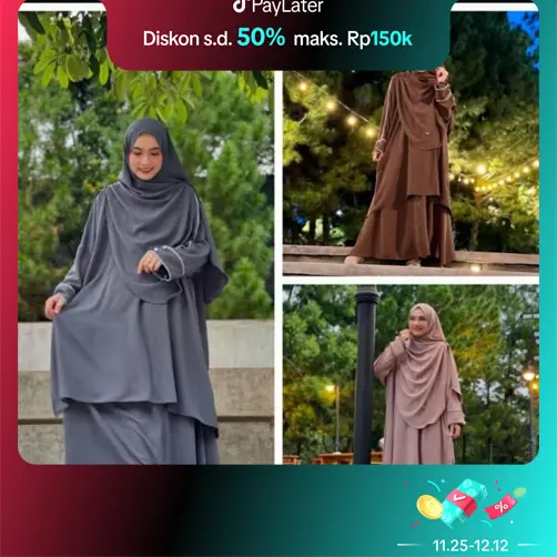 (CRS) Gamis Oneset Elvira  (Cadar+pashmina+rok+kaftan tunik) Muslim Syari