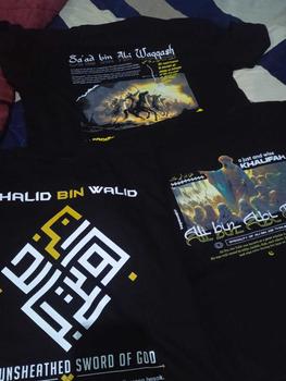 Product Review of Kepswah Official - Kaos Khalid Bin Walid Kaligrafi - Baju Sahabat Nabi Dakwah Muslim Islami - T-Shirt Combed 24s Pria Unisex from e**1 0
