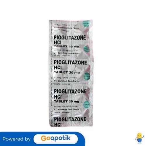 PIOGLITAZONE HCL MAHAKAM 30 MG STRIP 10 TABLET