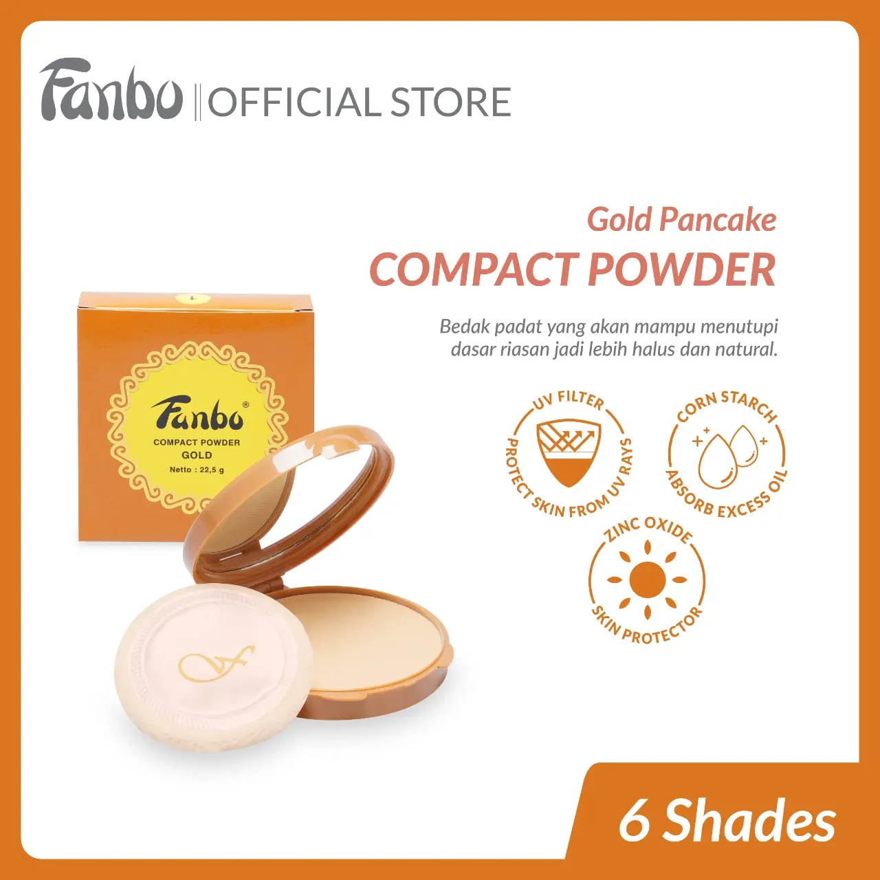 Fanbo Gold Pancake Compact Powder