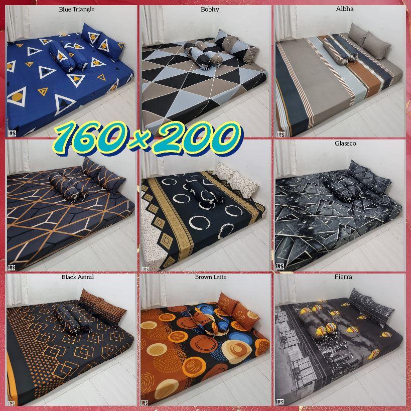 Sprei dan Sarung Bantal 160x200 Motif Geometris Warna-warni untuk Kamar Tidur Anda