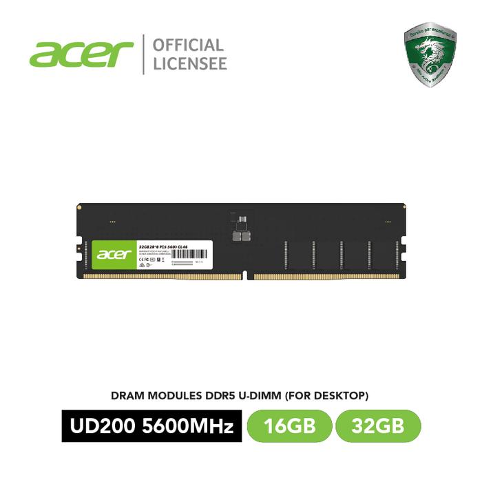 Promo ACER UD200 DDR5 5600 U-DIMM [Desktop RAM] - 16GB Cicil 0% 3x ...