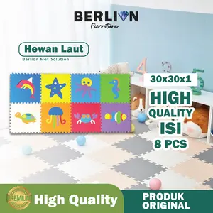 Matras Puzzle Motif Hewan Laut Uk 30x30 Tebal 1 / Alas Lantai / Playmat / Tikar / Karpet / Alas Bermain anak / puzzle lantai / playmate