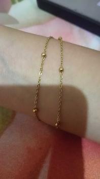 Product Review of Gelang Tangan Titanium Wanita Rantai Nori Model Biji Lada Aksesoris Elegan Premium Anti Karat dan Luntur Bracelets Emas from f**l 1