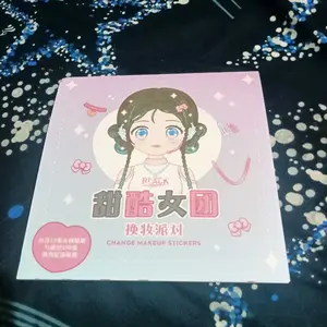 KOI STORE Diy stickers cartoon change make up princess sticker book dress up stickers