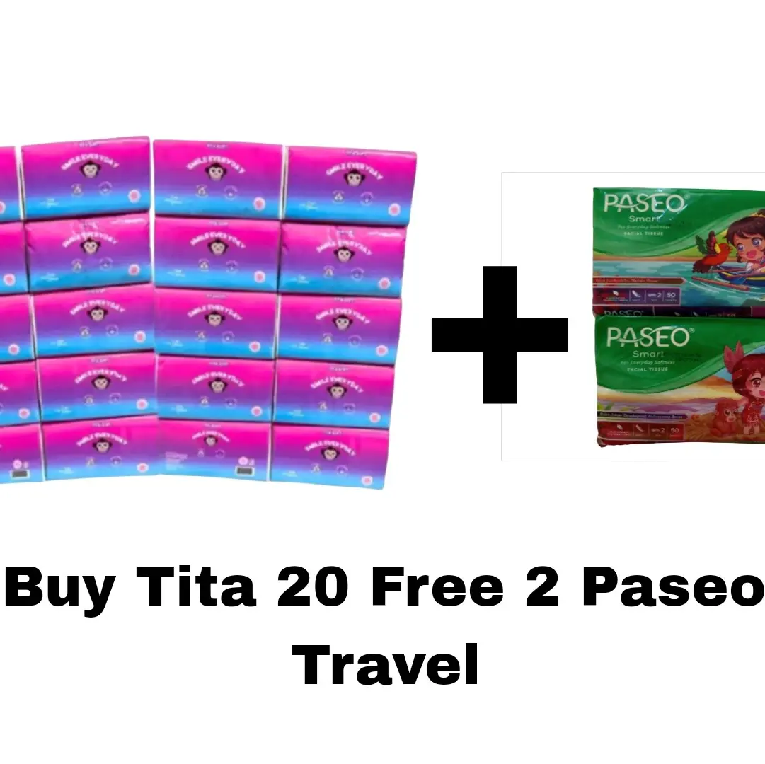 {20PACK Free 2 Paseo Travel Smart} Tissue TitaSoft 360 Helai