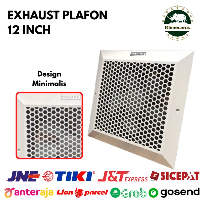 Exhaust Fan Plafon 10 Inchi Kipas Plafon Blower Hexos Kamar Mandi Dapur Angin Hisap Isap Asap 5