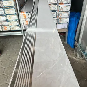 plafon PVC putih glossy motif batik Hoda, Type T508, Tebal 8mm