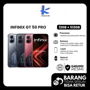 [Spesial Box] Infinix GT 50 Pro 5G [12GB+256GB] [12GB+512GB] Display AMOLED Size 6.78 inches - Mediatek Dimensity 8400 Ultimate