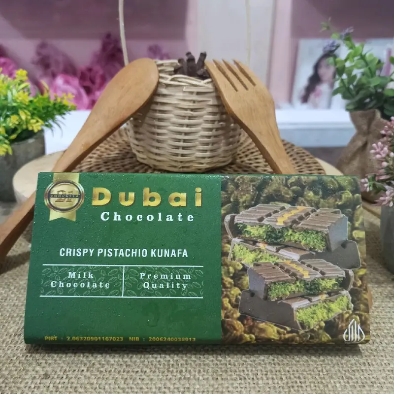 Coklat Dubai C21 Hijau | Dubai Chocolate C21 | Pistachio Kunafa Cokelat viral 1
