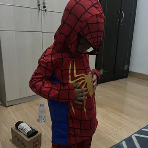 BAJU ANAK KOSTUM SPIDERMAN ADA TOPENG BAHAN KAIN KATUN UNTUK UMUR 1-10 TAHUN