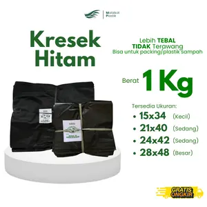 Kresek Los Hitam 1KG Tebal Ukuran 15 21 24 28