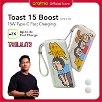 Gambar (Exclusive Iben ) oraimo x Tahilalats  Powerbank Toast 15 Boost  OPB-1101 Fast Charging Charger Power Bank 10.000mAh 15W Fast Charging Type C Cute Pastel Colors - Light Gold x Tahilalats dari oraimo Authentic Store Kota Administrasi Jakarta Barat 1 Tokopedia