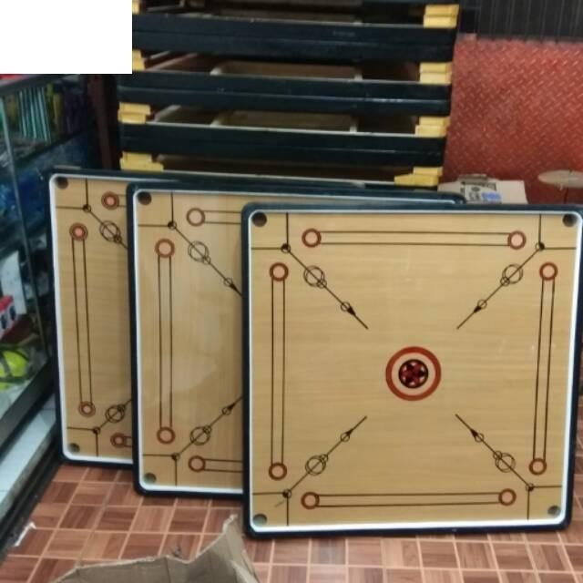 Paket Papan Karambol Ukuran S Mini Free kristal & biji karambol + bubble dan fragile