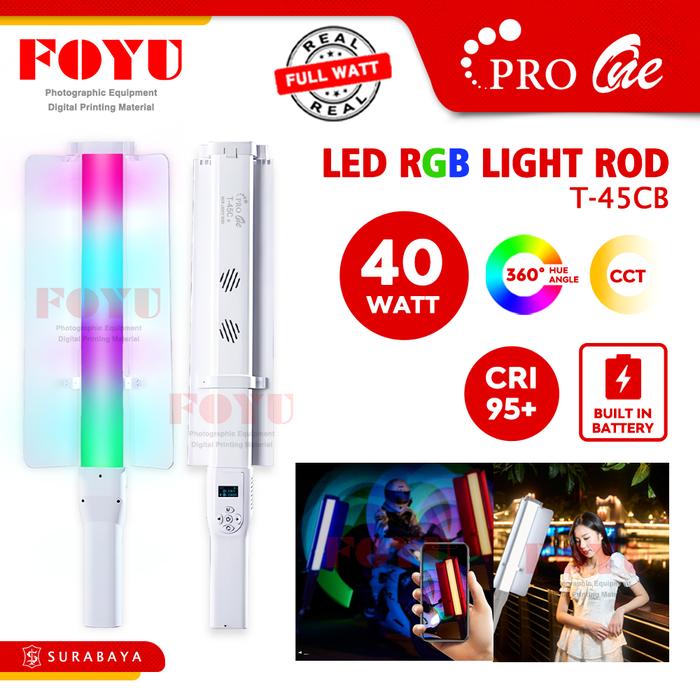 Gambar Pro One T-45CB RGB Light Stick Lampu LED Warna Handheld Rod Saber Fotografi Studio Foto Video Live Content Podcast dari Foyu Photo Kota Makassar Tokopedia