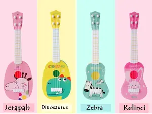 Mainan Gitar Ukulele Anak / Kado Mainan Anak Gitar Alat Musik Anak Mainan Edukasi Anak Plastik Toys