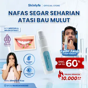 Skinlyfe Spray Penghilang Bau Mulut Pengharum Mulut Mouth Spray Penyegar Nafas Bau Pencerah Gigi Kuning BPOM Gusi Menthol Pewangi