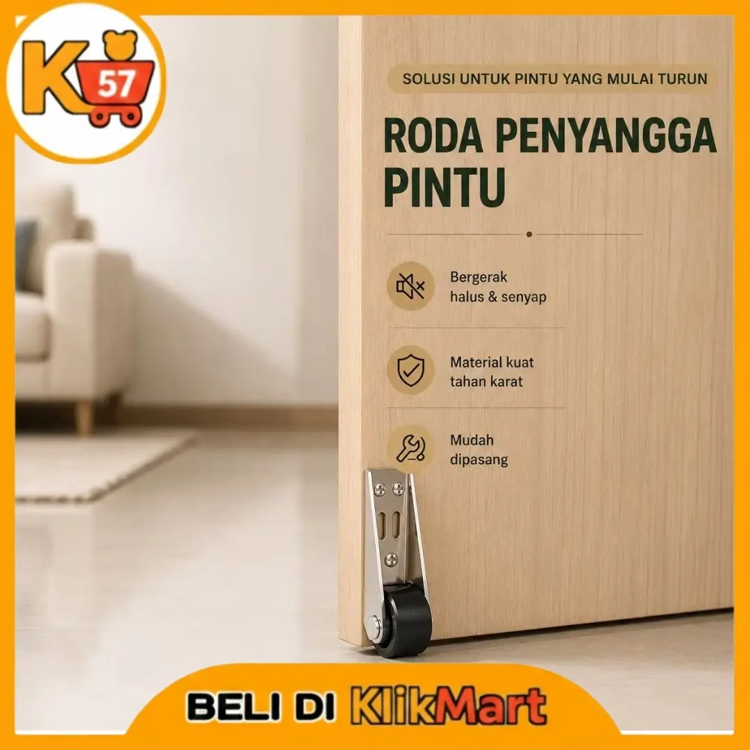 COD Roda Pintu Geser Bawah Sliding Universal Serbaguna Untuk Penopang Lemari Turun Peninggi Meja Wheel Trolli