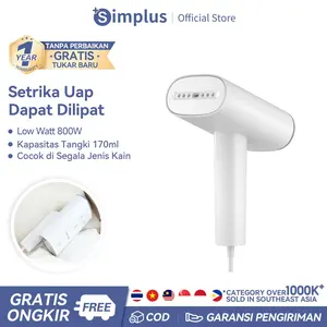 【SUPER DISKON】Simplus Setrika Uap Genggam Lipat Tangki Air 170ml setrika Pakaian uap portabel Menyetrika Datar dan Gantung 2in1 GTJH017