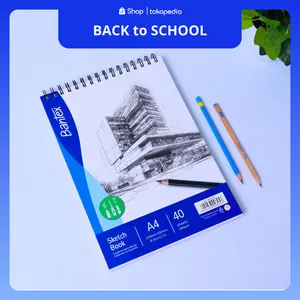 Bantex Sketchbook A4 160gr / Buku Gambar Sketsa 40 Lembar Model Spiral BK1002