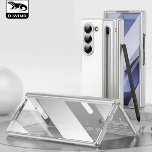 D-WINR Casing HP Case Premium Full Cover untuk Samsung Galaxy Z Fold Series Z Fold3 4 5  Z Fold 6 Z Fold7 dengan Slot Stylus Terintegrasi dan Screen Protector Gratis Tahan Guncangan Indah