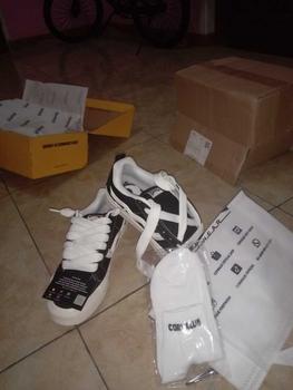 Product Review of Corvalue - Sepatu Sneakers Unisex Pria Wanita Otaru Black White Shoes Casual Sneakers Hitam from H**s 0