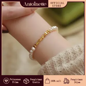 Antoinette Jewelry Gelang Wanita Mutiara Asli dengan Detail Perak - Desain Elegan Hadiah Sempurna untuk Pacar​ Desain Elegan Kekinian​