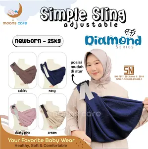READY BANDUNG MOONS CARE MOONSCARE Gen two gendongan samping Diamond Gendongan tanpa Ribet pilih size Gendongan satu ukuran gendongan samping diamond gendongan anti pegal Bayi