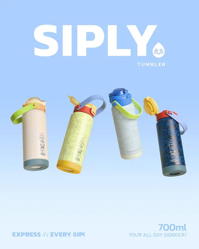CRSL Siply Tumbler I Botol Tempat minum I 2in1 Tumbler I Tumblr Travel Bottle Stainless 750ml 24oz | Water Bottle 0